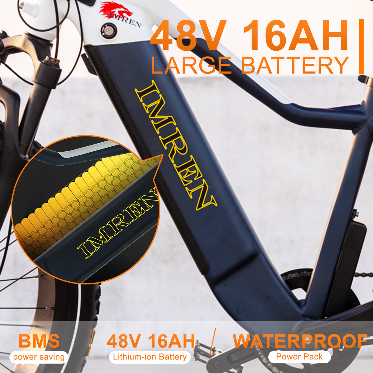 IMREN 750W Fat Tire Electric Bike | 26x4.0 All Terrain Ebike UK
